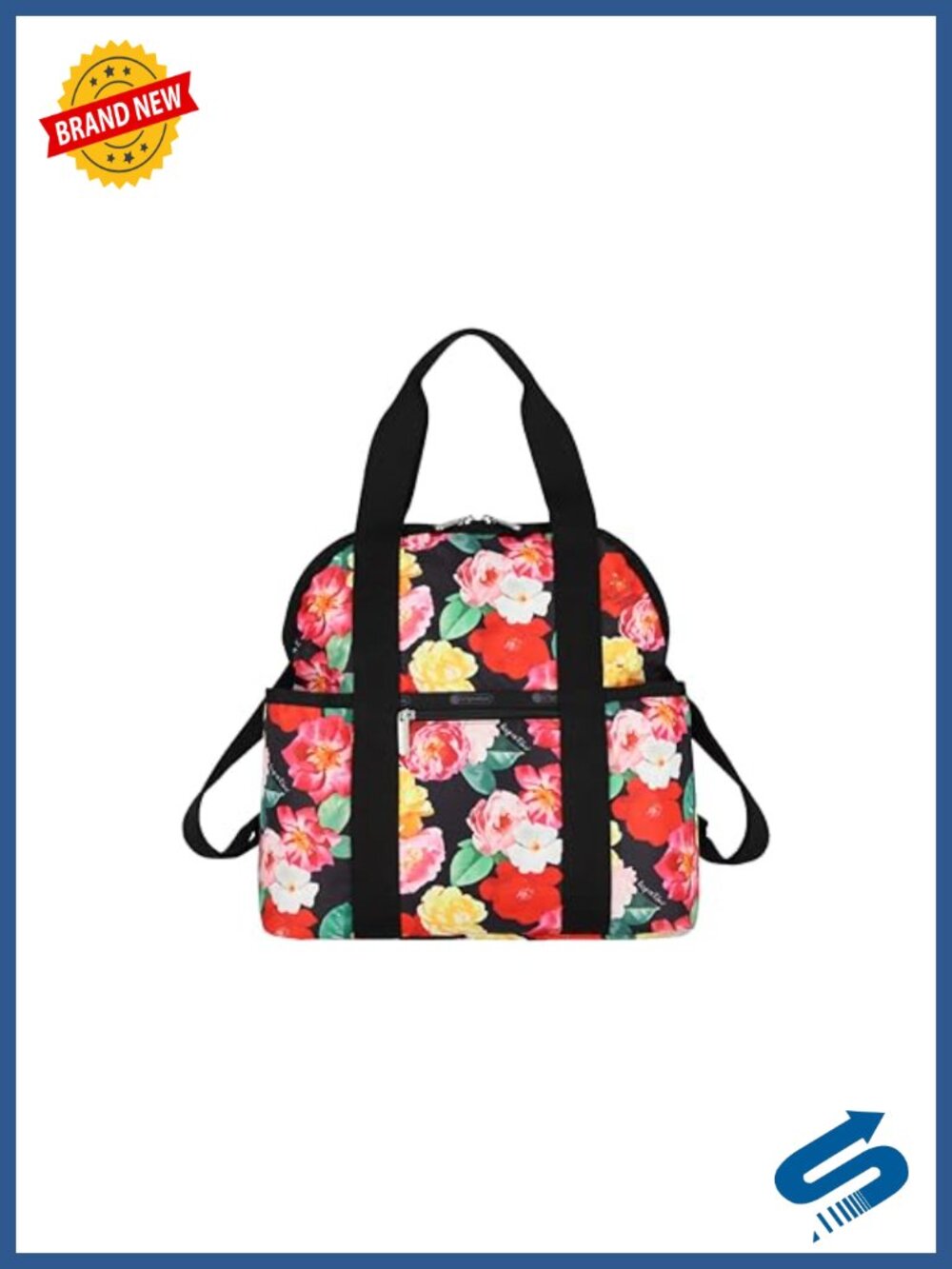LeSportsac Double Trouble Backpack Nylon Recycled Ripstop Convertible Handbag